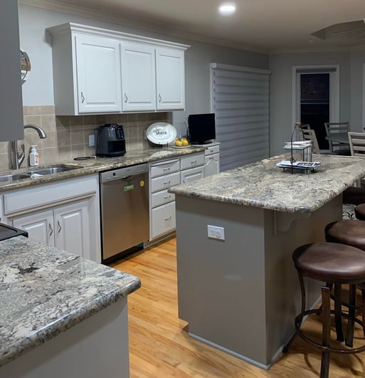 White and gray kitchen