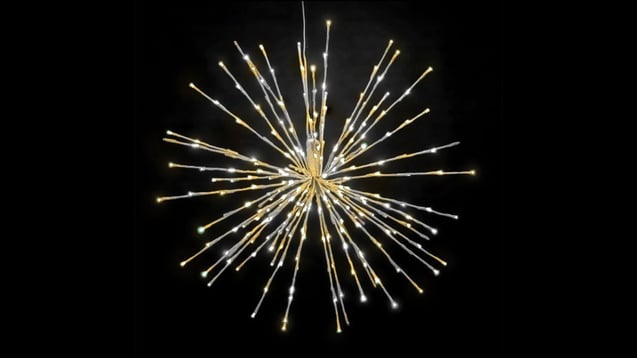 Hanging spritzer light for outdoor Christmas lights.