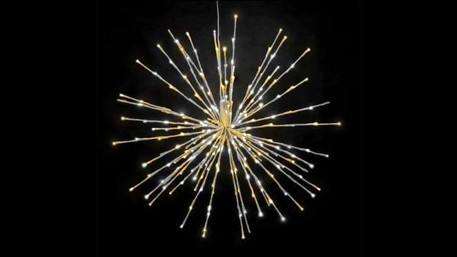 Spritzer lights for outdoor christmas decorating.