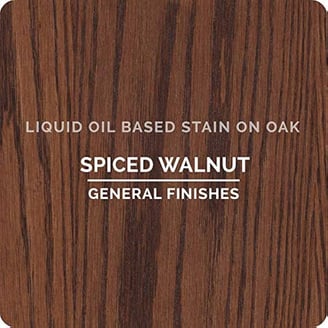 Dark brown spiced walnut stain for cabinets by General Finishes.