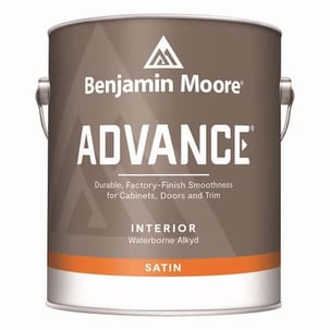 Advance by Benjamin Moore paint can.