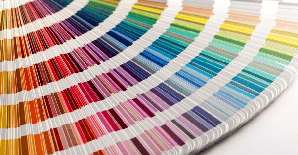 Paint color book with every paint color chip.