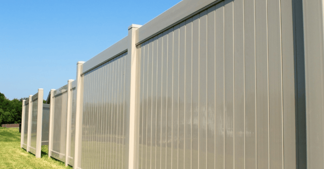 Vinyl fence paint beige or tan.