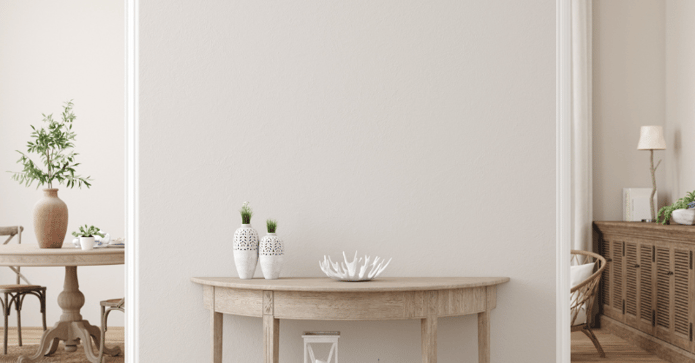 Warm off white color on walls in a hallway in Omaha, NE.