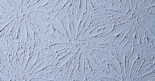Textured ceiling design painted white