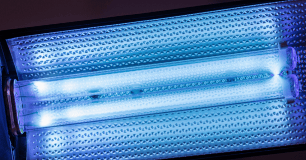 UV light for cabinet painting.