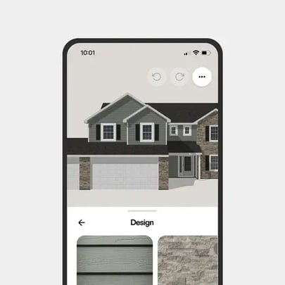 Design tool in the hover app to choose exterior house paint colors. Image credit: Hover