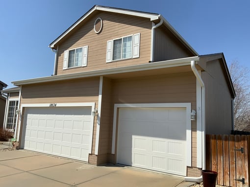 Beige and white paint on exterior