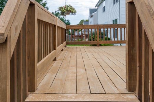 Wooden deck before staining in Omaha, NE.