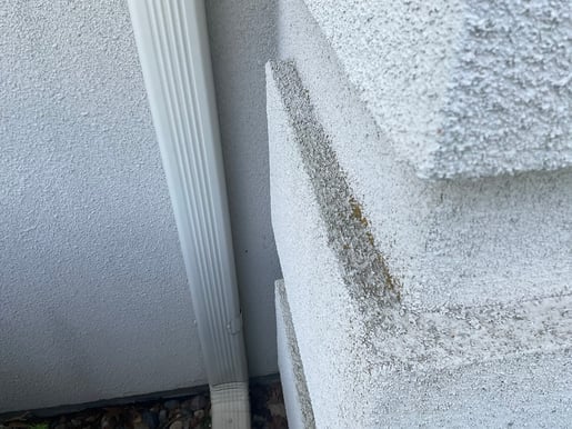 Close up of EIFS on the side of a house in omaha, NE.