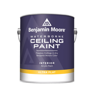 Benjamin Moore white ceiling paint waterborne.