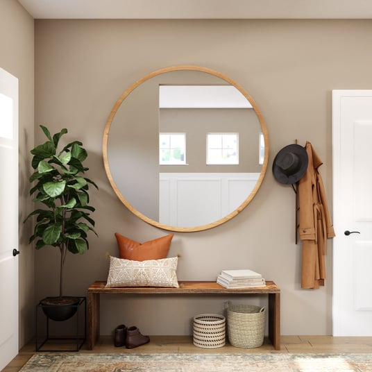 Entryway with greige walls