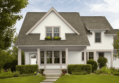 Color visualizer White Dove shade on home exterior