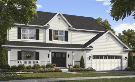 Color visualizer Alabaster shade on home exterior