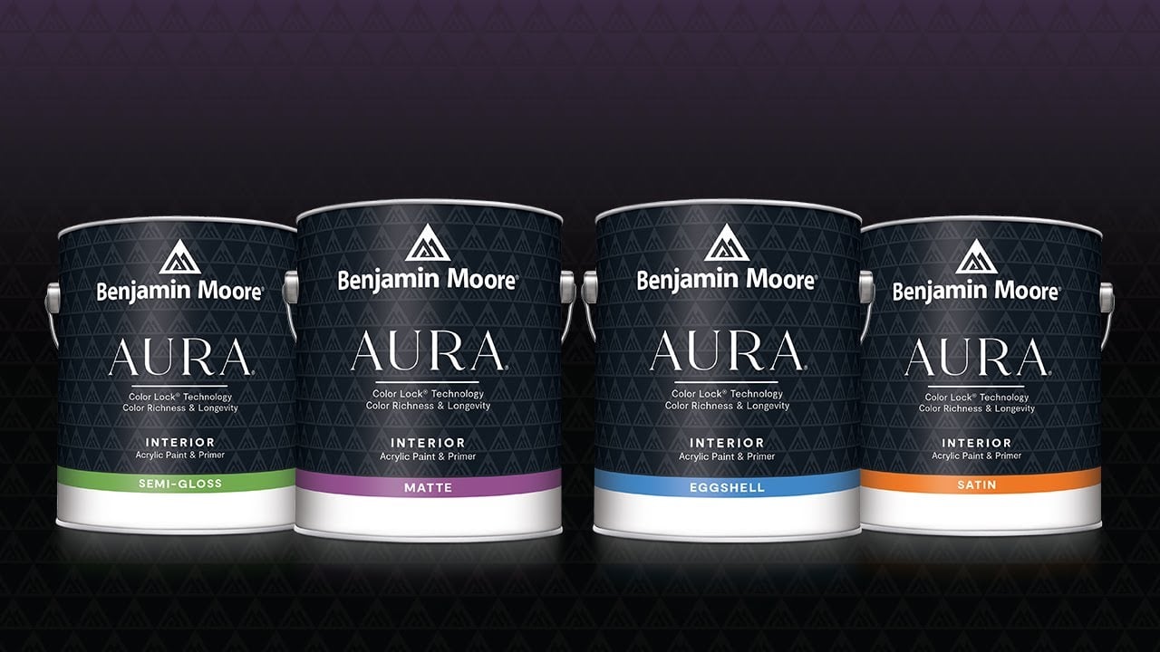 Aura by Benjamin Moore, 4 paint cans